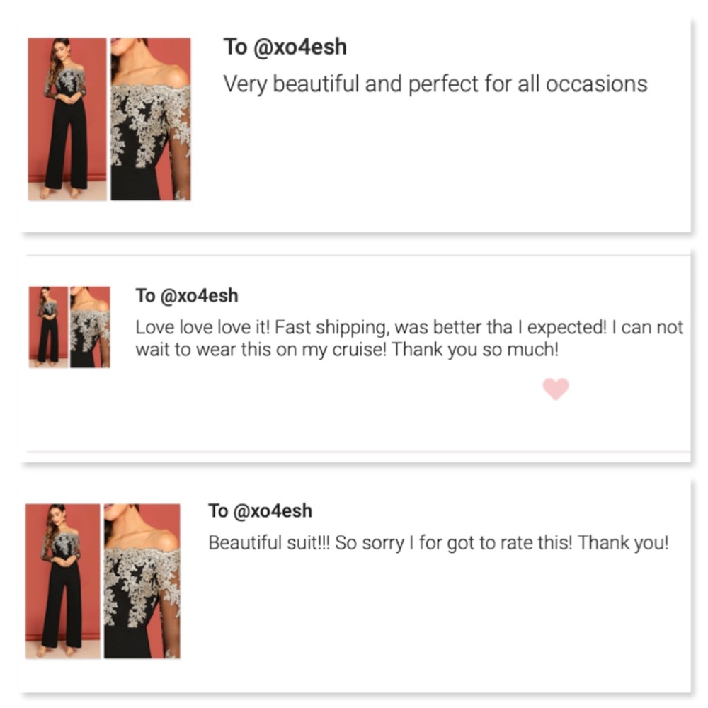 Gold Embroidery on Mesh Black Jumpsuit - Picture 7 of 9